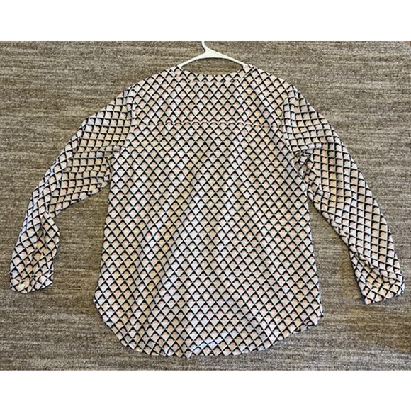 Merona Flowy & LIght Weigth Geometric Print Long Sleeve Tunic Top Size XXL - Picture 2 of 6